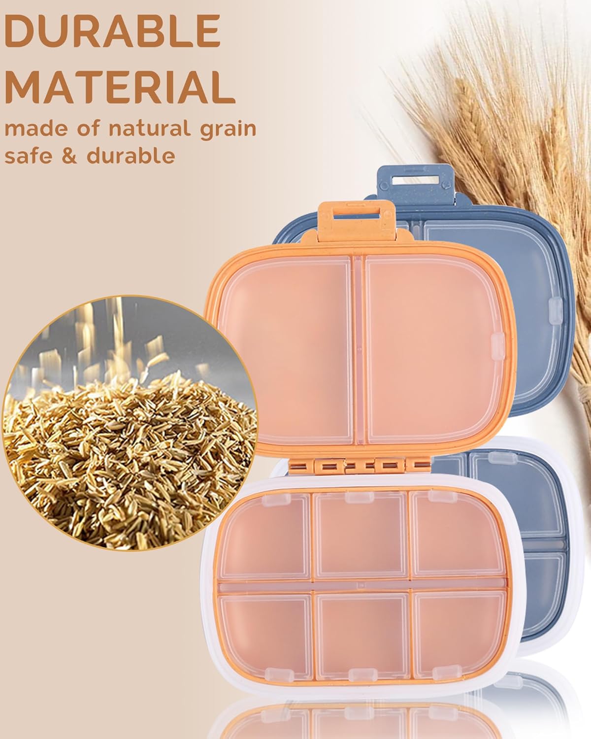 travel-pill-organizer-box-with-8-compartments---2-pack-moisture-proof-small-pill-case-for-daily-medication-and-vitamins---dark-blue-yellow---pocket-size-purse-holder-container-6