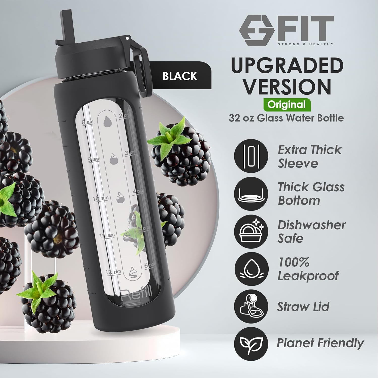 fit-strong-healthy-glass-meal-prep-containers-bundle-with-35-oz-water-bottle---black-lid-straw-time-marker-sleeve-holder-7