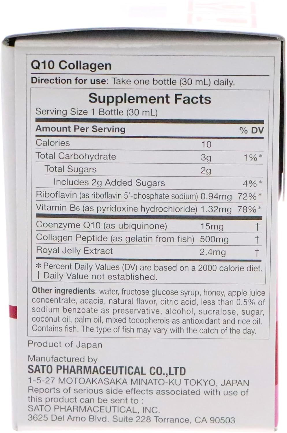 sato-q10-collagen-peptides-for-healthy-skin-hair-nails---supports-bone-joint-health---500mg-per-bottle---10-pack---made-in-japan---10-fl-ounce-3