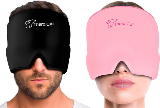 theraice-cooling-gel-migraine-relief-cap---headache-ice-pack-mask-for-tension-stress-hangover---face-cold-compress-head-wrap-for-soothing-relief-1