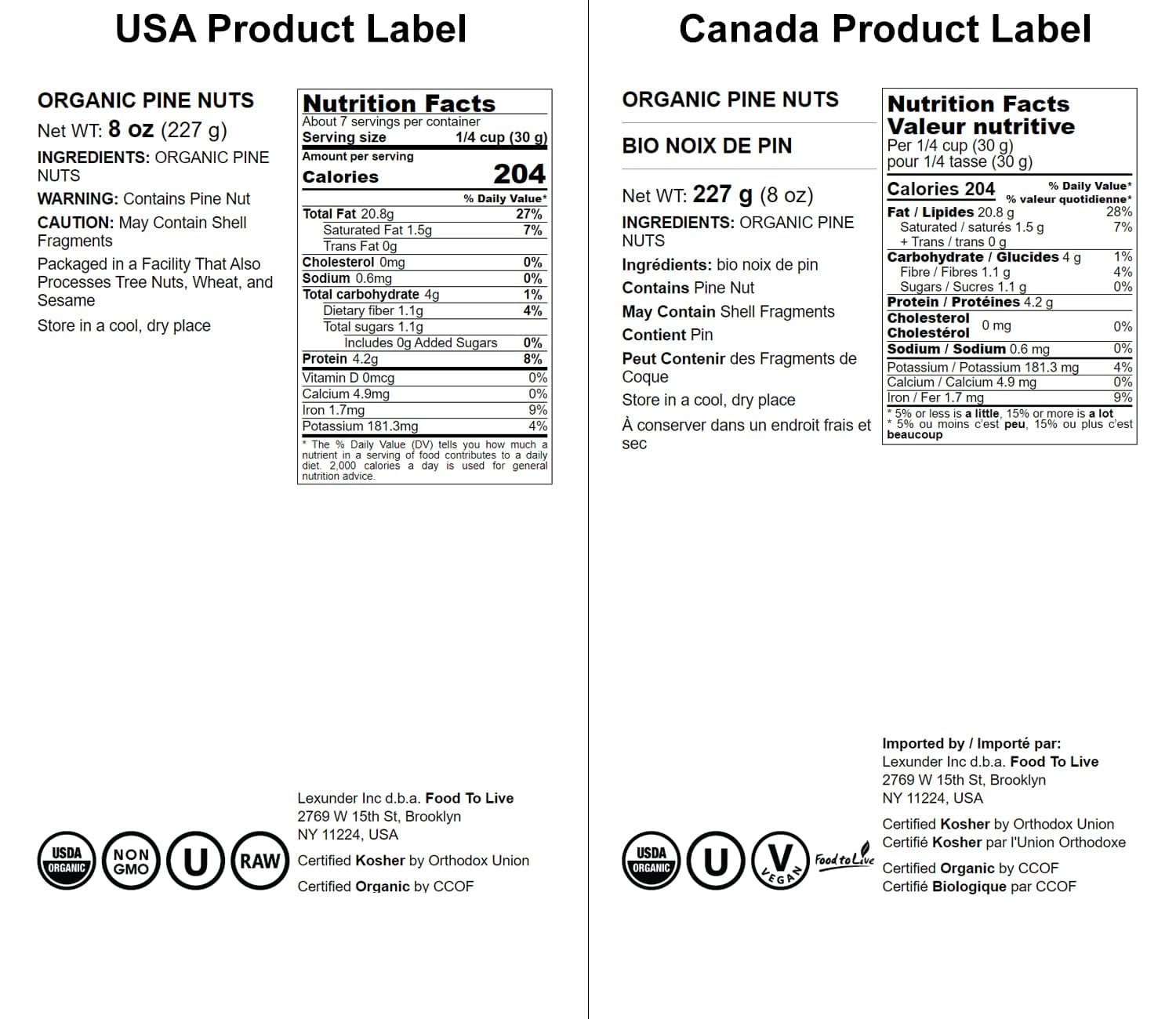organic-pine-nuts-8oz---non-gmo-whole-raw-pignolias-vegan-kosher-snack---vitamin-e-protein---pesto-salads-desserts-3