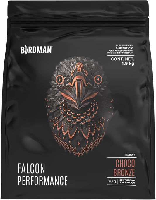 BIRDMAN Falcon Performance Premium Sport Protein Powder with Creatine - 31g Protein, 5g Creatine, Chocolate Flavor - 1.9Kg - Non-Inflammatory, Acne-Free Formula - Espot.com.au