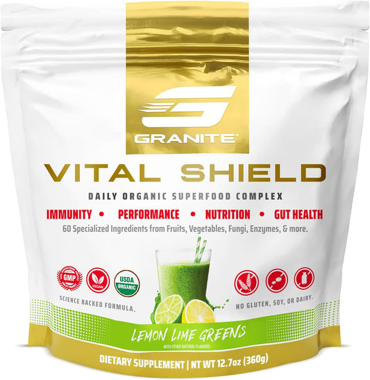 granite-supplements-vital-shield-greens-superfood-powder-lemon-lime-flavor---supports-performance-gut-health-immunity-nutrition---30-servings-1