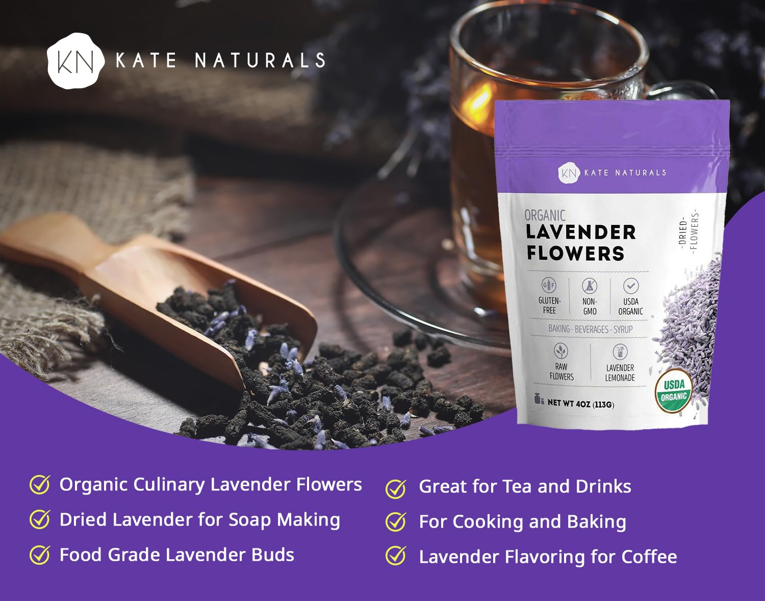 lavender-flowers-and-extract-bundle---kate-naturals---4oz-dried-flowers-1oz-essential-oil-2
