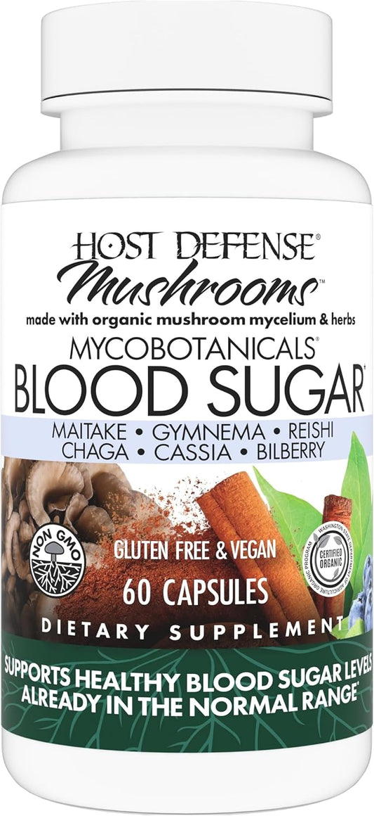 Organic MycoBotanicals Capsules - Immune Support Supplement with Chaga, Reishi, and Maitake - Mushroom Mycelium Blend for Wellness - 60 Capsules - Espot.com.au