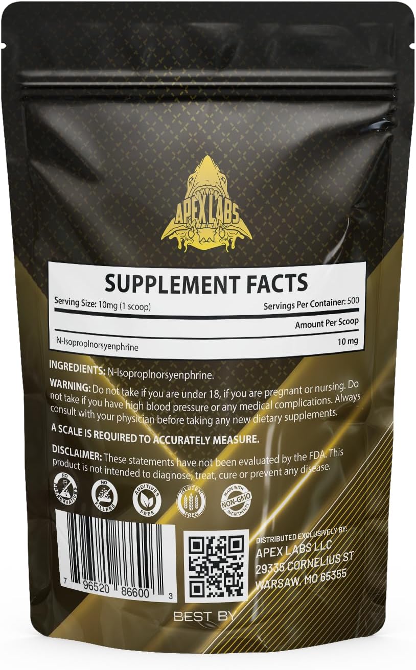 pure-n-isopropylnorsynephrine-powder-5-grams-apex-labs-synephrine-max-scoop-included---100-quality-supplement-3