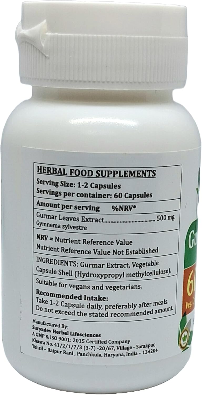 gurmar-forte-capsules-500mg---gymnema-sylvestre-extract-for-men-and-women---ayurvedic-herbal-supplement---2-bottles-of-60-veg-capsules---satya-naturals-5