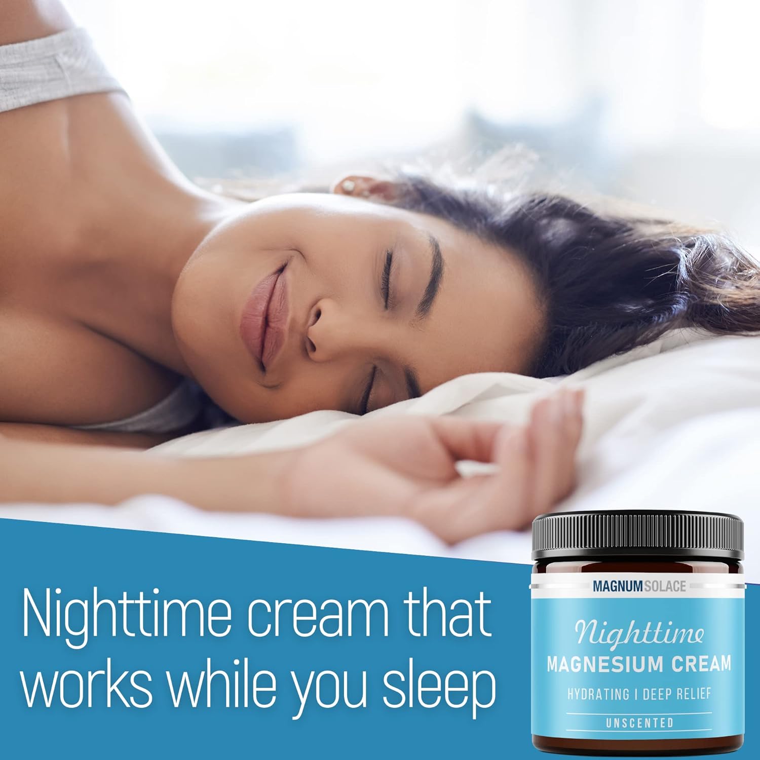 Unscented Magnum Solace Magnesium Flakes & Cream Bundle - Natural Magnesium Relief for Body & Skin - Espot.com.au