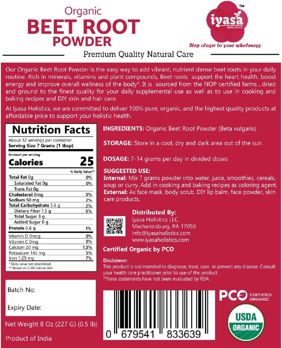 iyasa-holistics-organic-beet-root-powder---plant-based-superfood-for-nitric-oxide-boost-and-blood-circulation-support---vegan-and-gluten-free---8-oz-223-gm---ideal-for-pre-and-post-workout-baking-and-cooking-3