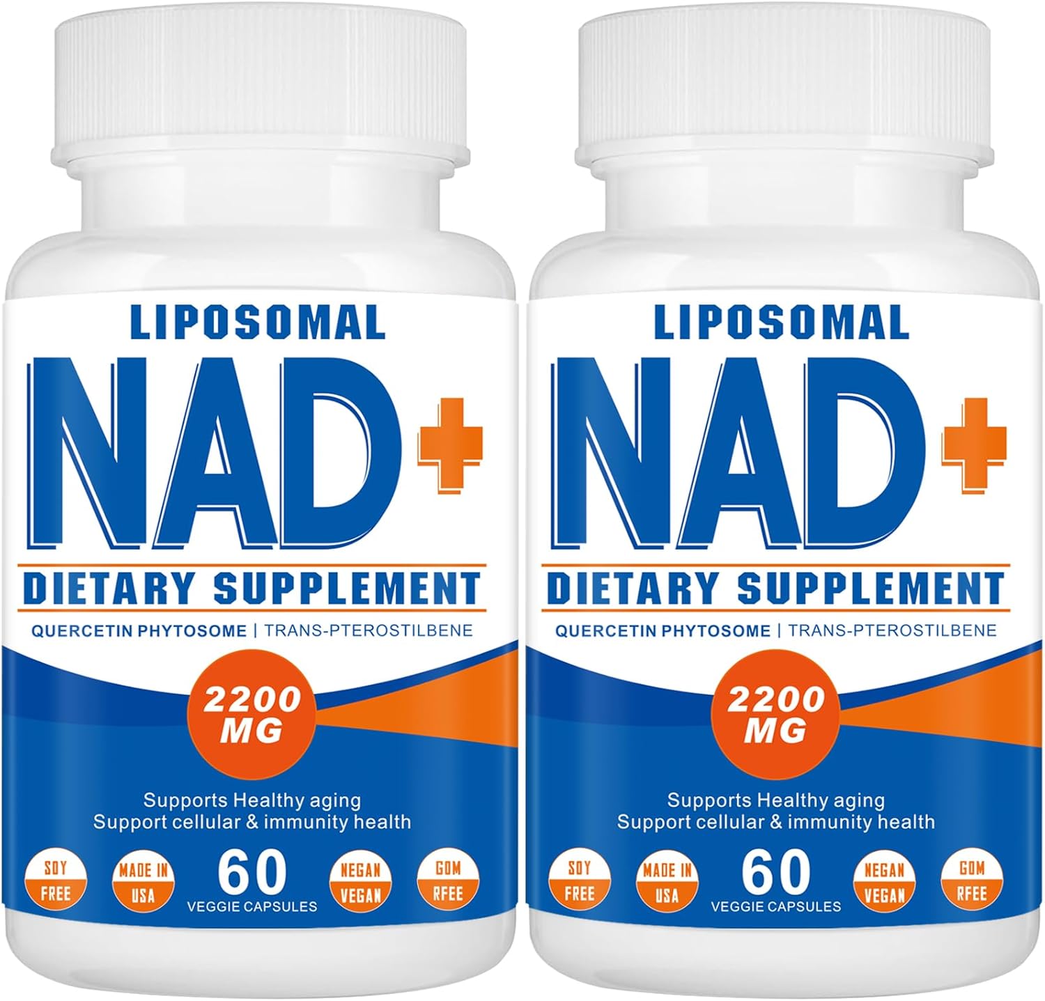 2200mg Liposomal NAD+ Supplement for Cellular Energy & Aging Defense - 120 Capsules - Espot.com.au