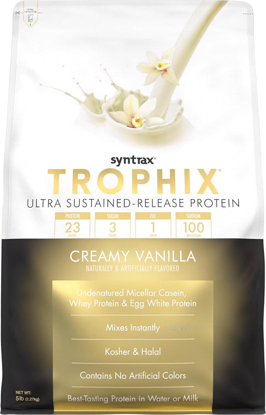 syntrax-nutrition-trophix-protein-powder---ultra-sustained-release-blend---real-vanilla-bean---creamy-vanilla-flavor---5-lbs---kosher-certified-1