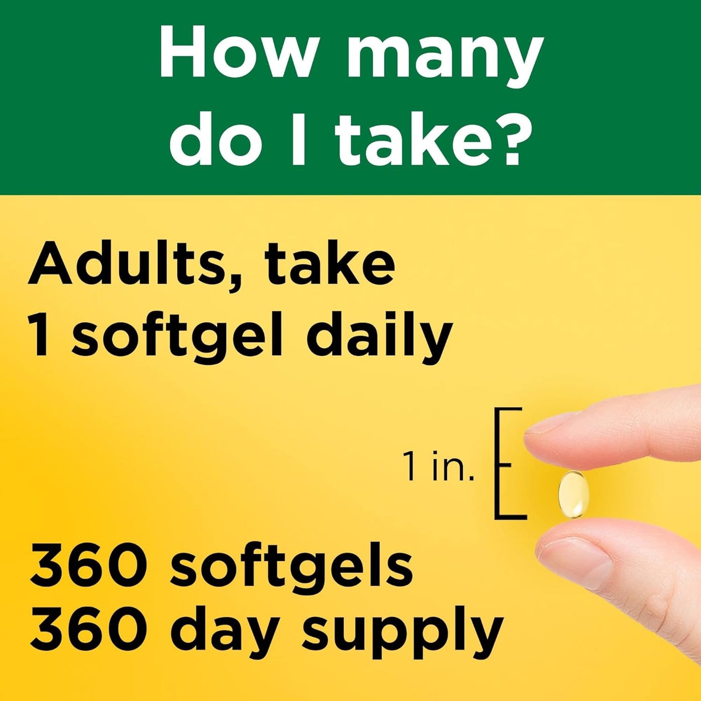 Extra Strength Vitamin D3 5000 IU Softgels for Bone, Teeth, Muscle and Immune Health Support - 360 Day Supply - Espot.com.au