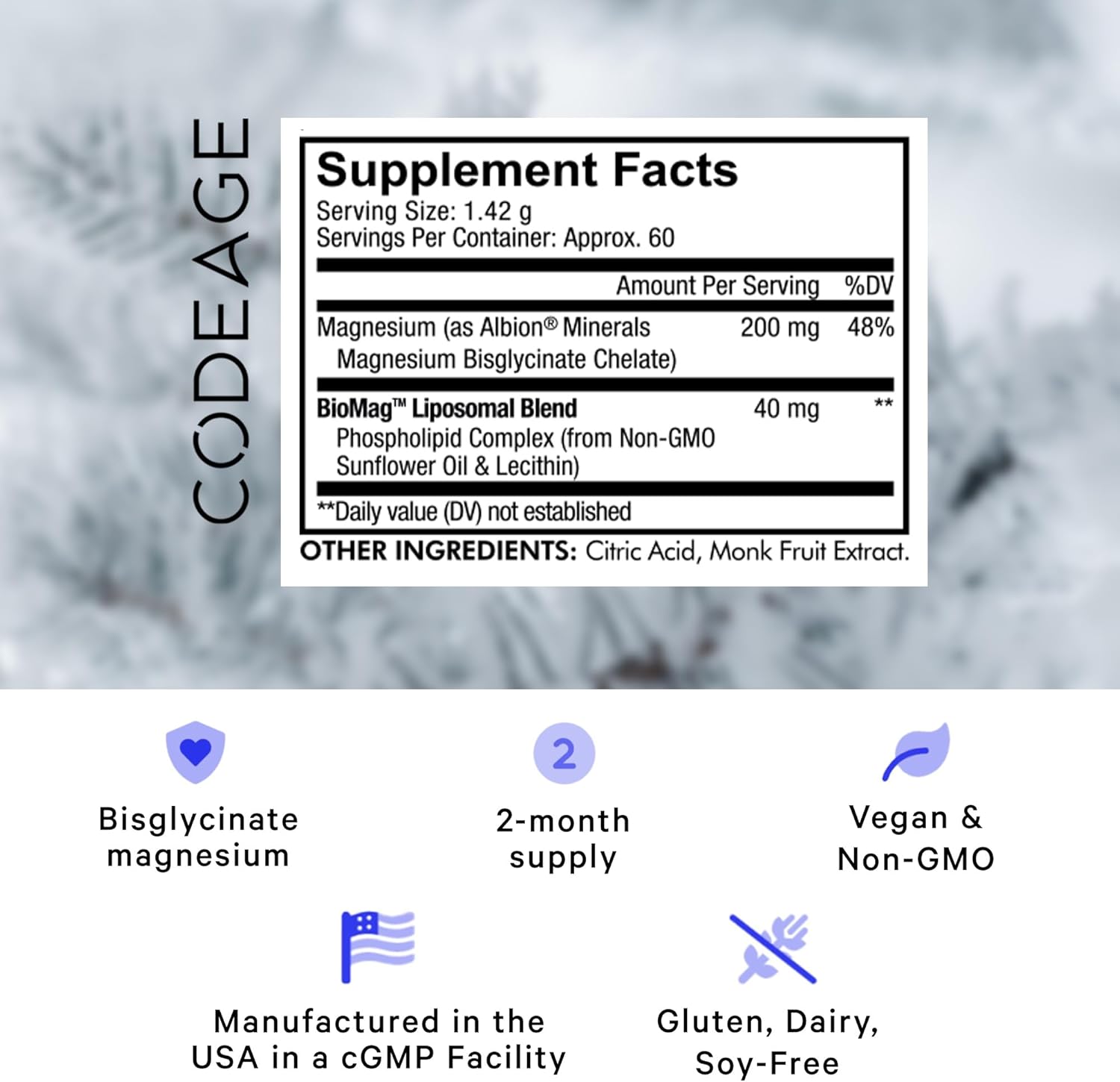 codeage-magnesium-glycinate-powder-supplement---2-month-supply---unflavored-liposomal-delivery---chelated-magnesium---non-gmo-vegan-mineral-powder---3-oz-2