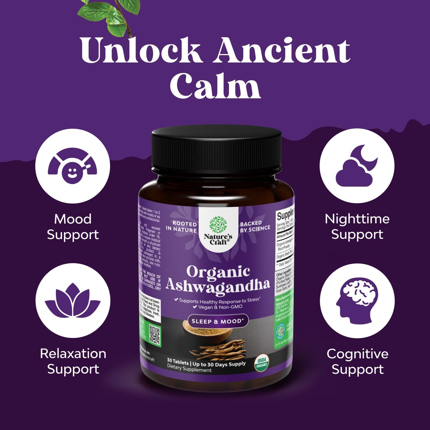 organic-ashwagandha-supplement-for-calm-mood-support---high-strength-formula-with-black-pepper-for-enhanced-absorption---vegan-and-non-gmo---30-tablets-4