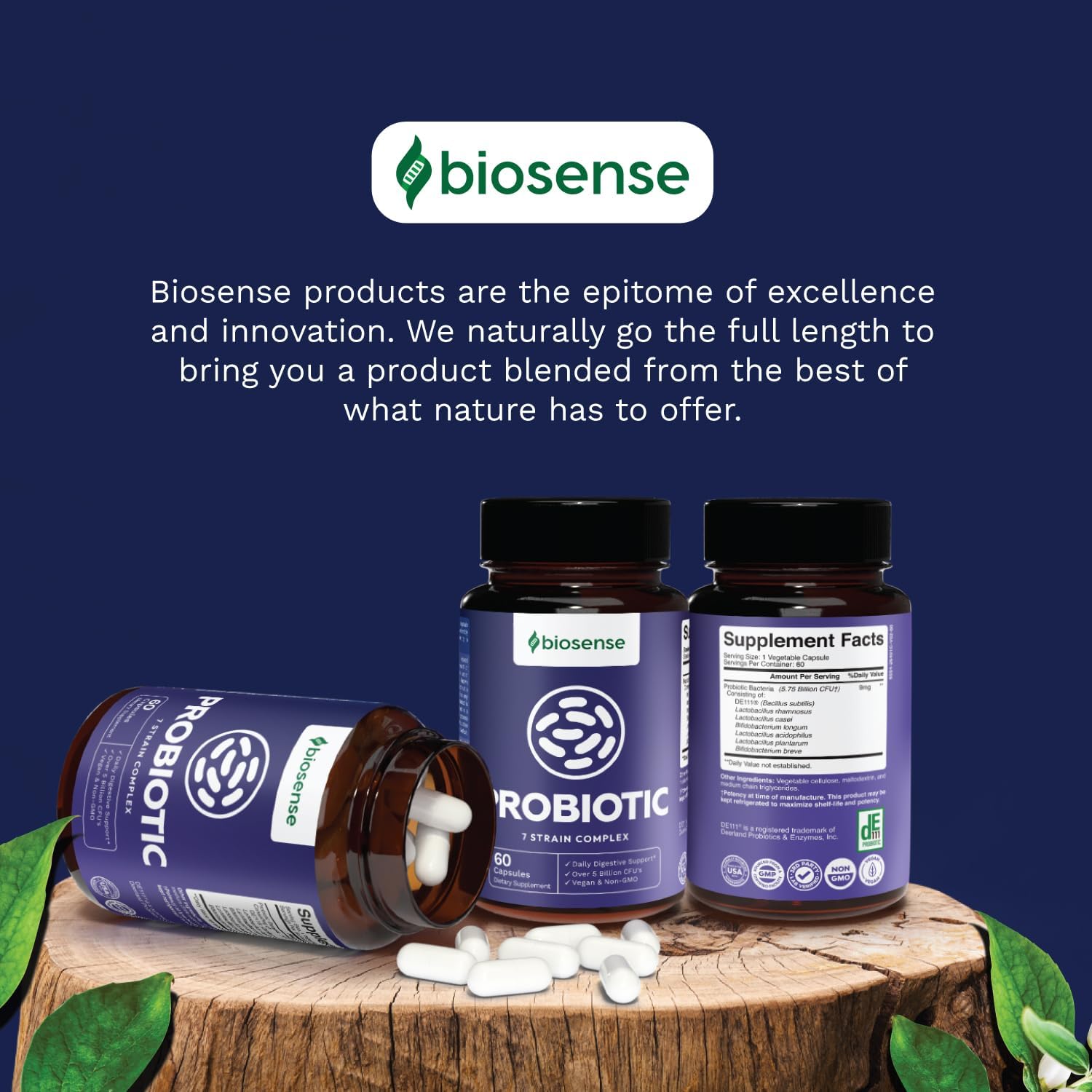 Advanced Acidophilus Probiotic Supplement for Gut Health - Daily Probiotic Immune Support for pH Balance and Digestive Relief - Bio Sense Probiotics with Prebiotics for Upset Stomach - Espot.com.au