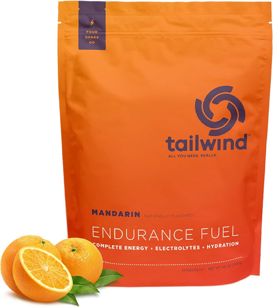 Tailwind Nutrition Endurance Fuel Powder - Gluten-Free & Vegan Sports Drink Mix with Electrolytes for Hydration, Mandarin Flavor, 50 Servings - Espot.com.au