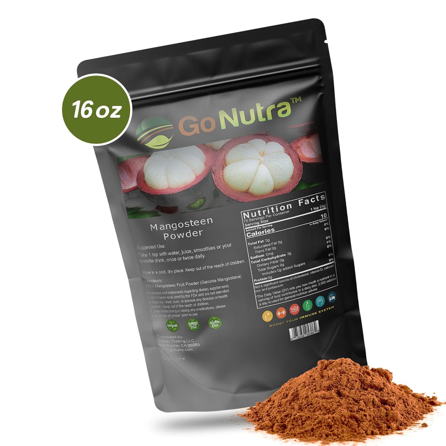 Organic Mangosteen Powder - Pure Superfood Powder from Mangosteen Pericarp, Rich in Antioxidants for Yogurts, Juice, Smoothies, Non-GMO, Vegan - 1lb - Espot.com.au