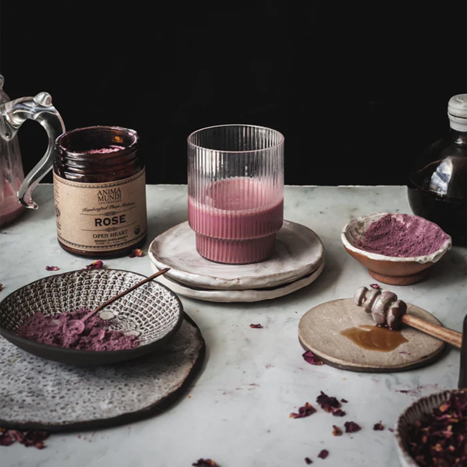 anima-mundi-love-serenity-rose-petal-powder---heart-chakra-blend-for-teas-lattes-desserts---edible-dried-rose-petals-buds---aromatic-fluffy-mix-25oz-71g-6