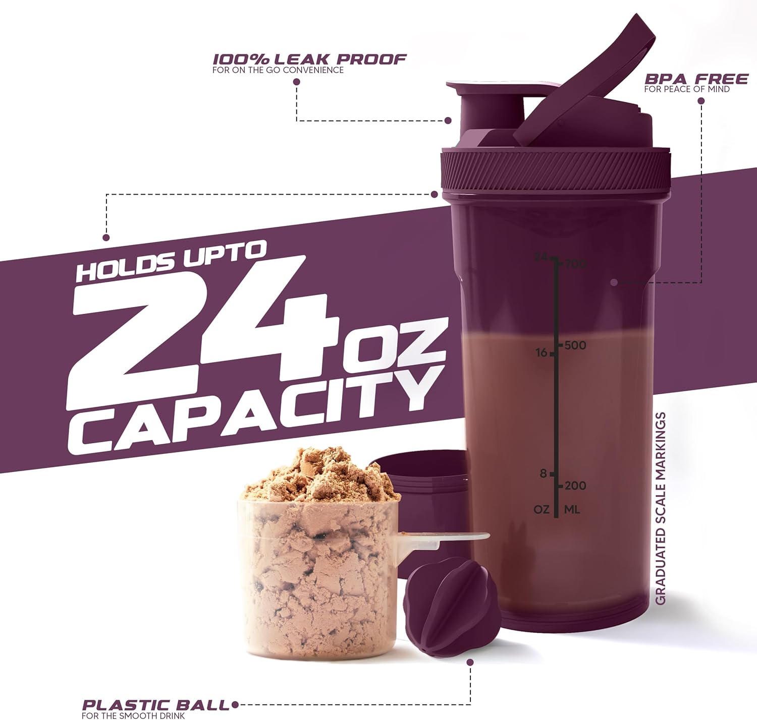 clearplum-24oz-shaker-bottle-2-pack---proteincocktail-mixer-with-twist-lock-protein-box-storage---ideal-for-pre-post-workout---utopia-home-3