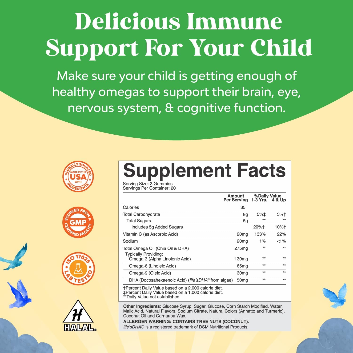 Kids Bundle: Vitamin D3 Gummies + Plant Based Omega 3 Gummies for Bone Strength, Heart Health, and Immune System Support - Vision & Immunity Boost - Espot.com.au
