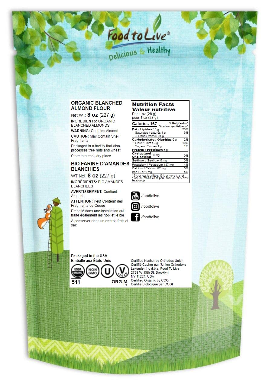 organic-almond-flour-8oz---extra-fine-blanched-meal-non-gmo-low-carb-culinary-grade---kosher-keto-paleo-vegan---bulk-powder-2
