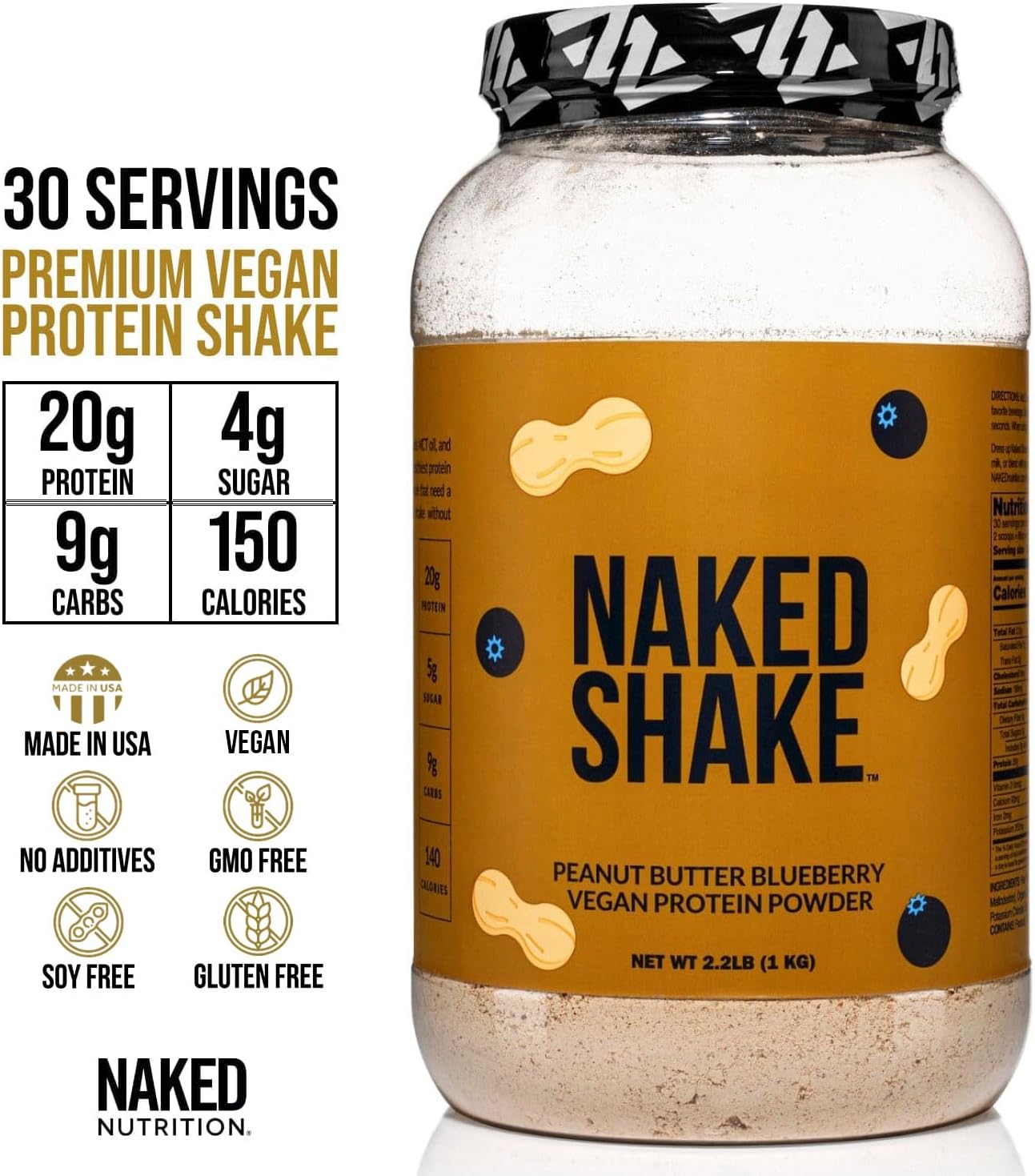 peanut-butter-blueberry-protein-powder---plant-based-shake-with-mct-oil-gluten-free-soy-free-no-gmos-30-servings-4