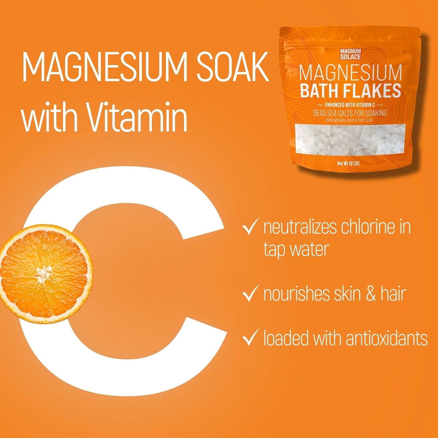 Magnesium Flakes and Nighttime Magnesium Cream with added Vitamin C - Ultimate Relaxation Bundle - Espot.com.au
