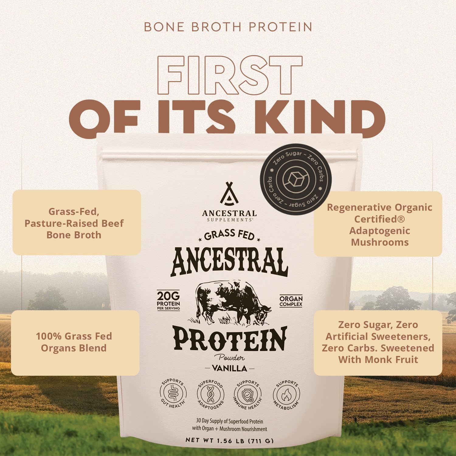 grass-fed-protein-powder-with-beef-bone-broth-vanilla-flavor---high-protein-supplement-with-organic-mushrooms-for-gut-health-20g-protein-per-serving---30-day-supply-3