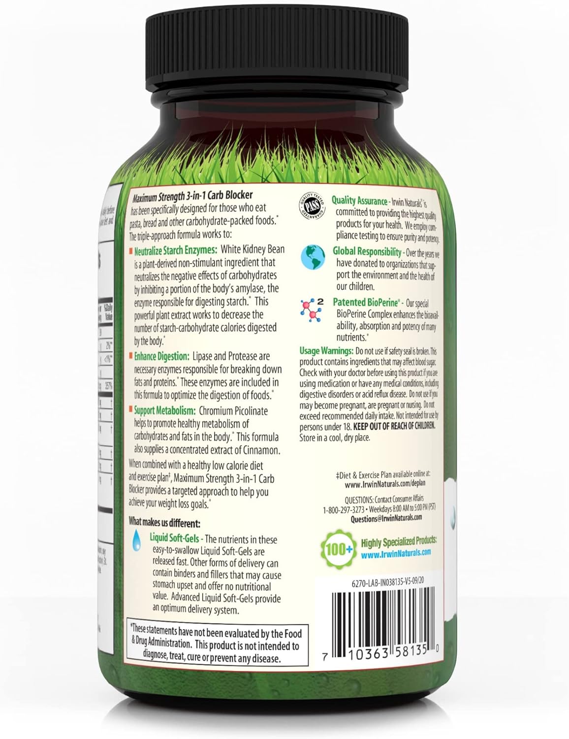 irwin-naturals-3-in-1-carb-blocker---maximum-strength-liquid-softgels-for-carbohydrate-neutralization-and-metabolism-support---150-count-3