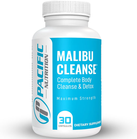 Malibu Cleanse Complete Body & Intestinal Cleanse - Natural Detox with Senna Leaf, Cascara Sagrada Bark & Aloe Vera - 30 Capsules for Men & Women's Health - Espot.com.au