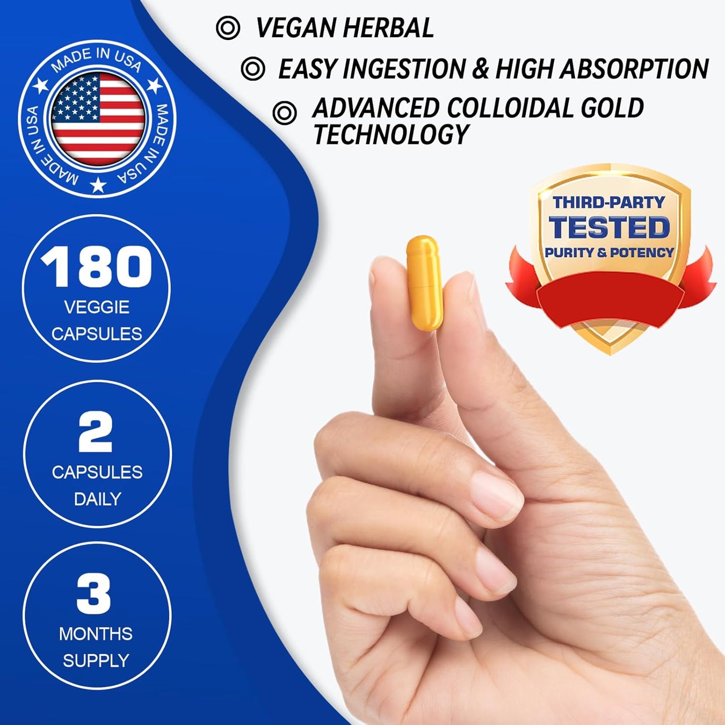 High Strength Berberine 1500MG Supplement with Citrus Bergamot - Boost Metabolism, Support Immune System, Healthy Weight Management - Vegan, Organic, Non-GMO - 180 Capsules - Espot.com.au