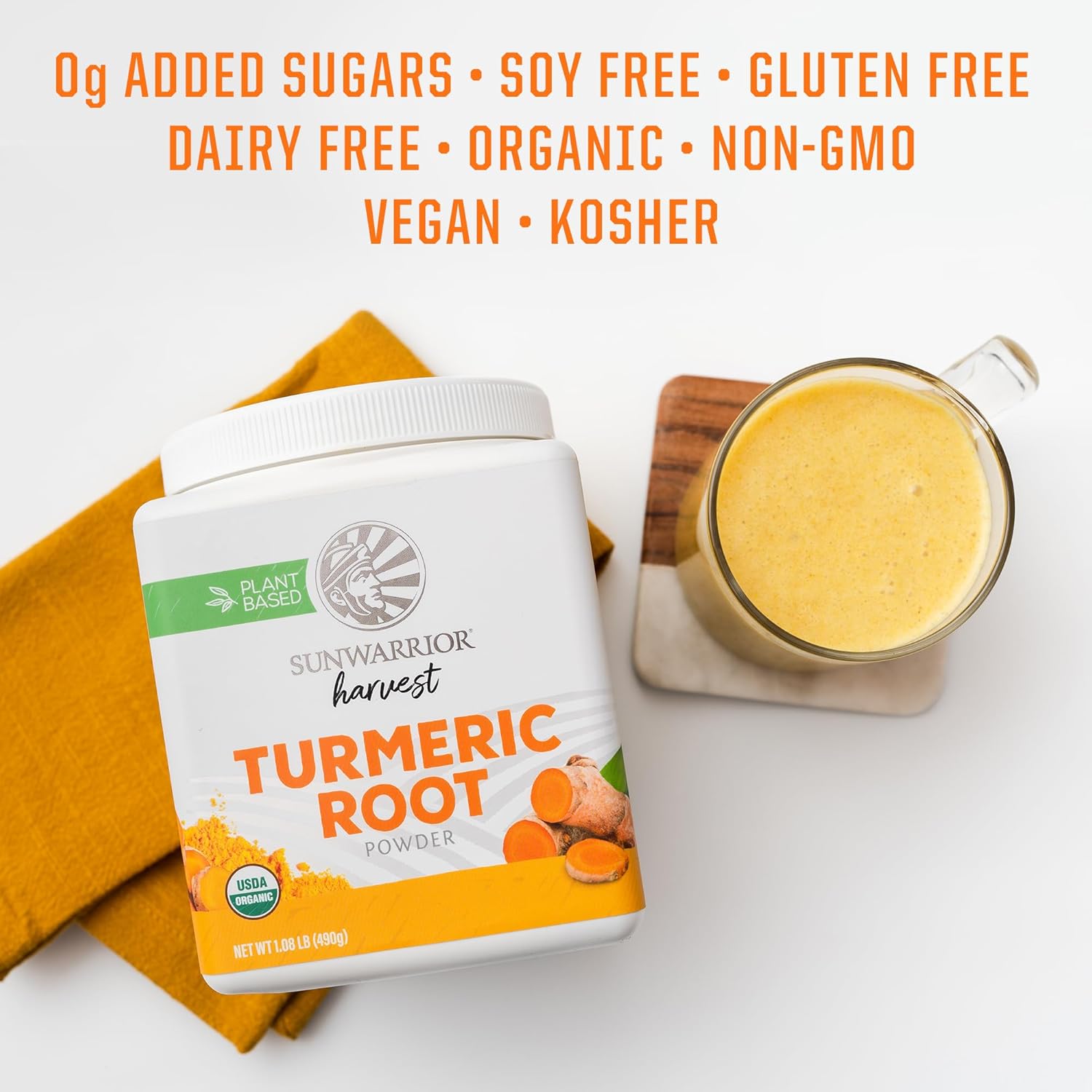 organic-turmeric-root-powder---pure-raw-superfood-for-baking-smoothies-curry---usda-non-gmo-490g-tub-70-servings-5