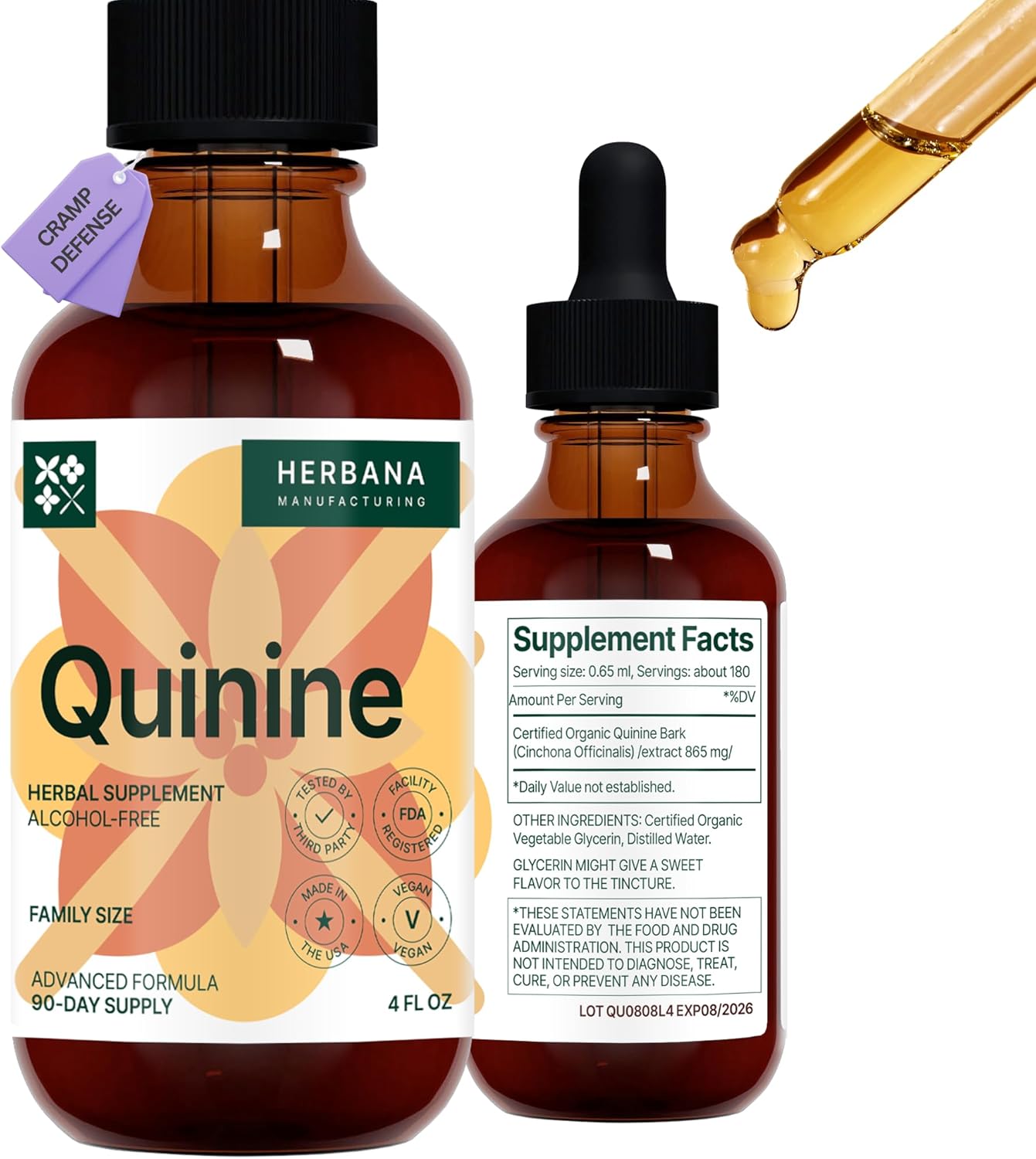 4-fl-oz-quinine-liquid-extract-for-digestive-health-support---natural-cinchona-officinalis-bark-tincture---cramp-defense-supplement---high-potency---90-day-supply-1