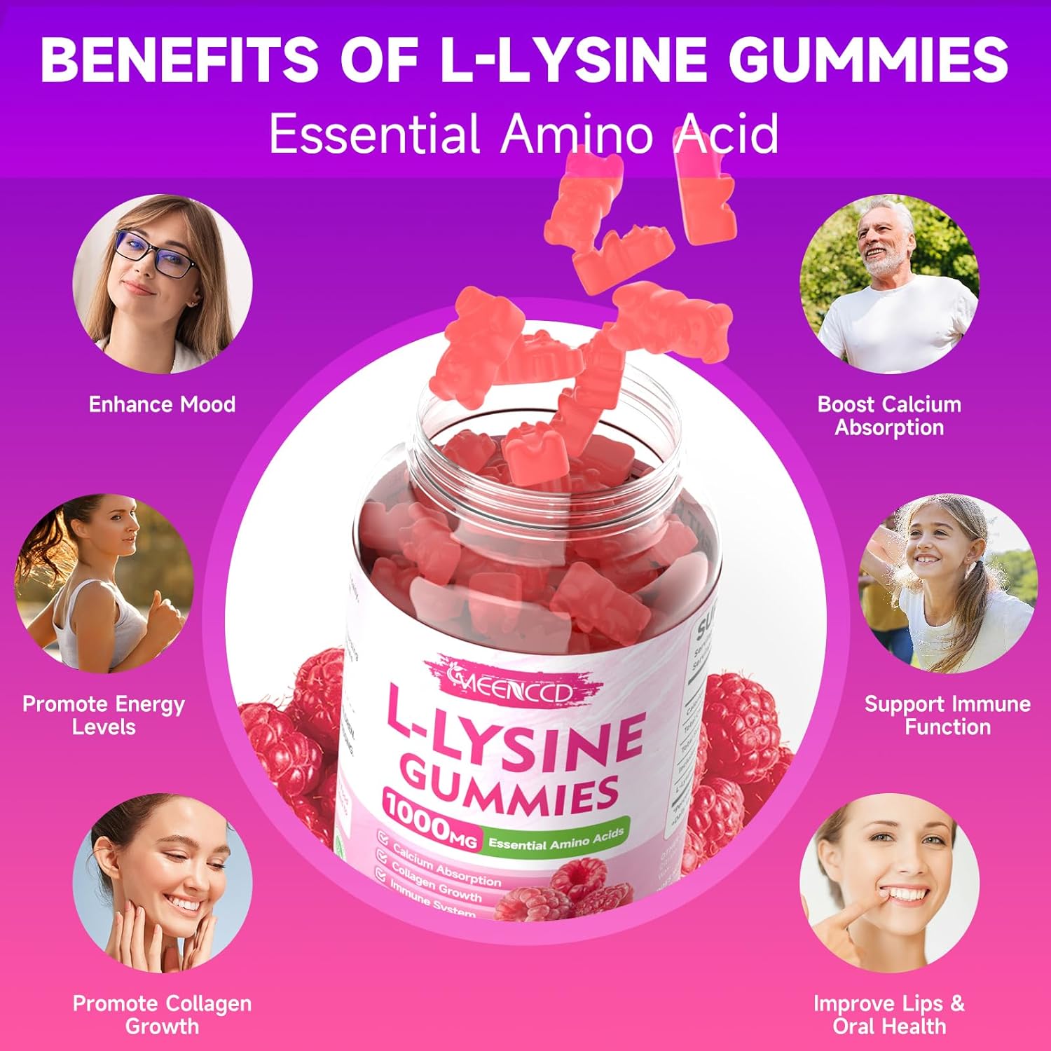 2-pack-l-lysine-1000mg-gummies-for-oral-health---immune-collagen-support---sugar-free-raspberry-flavor---120-count-3