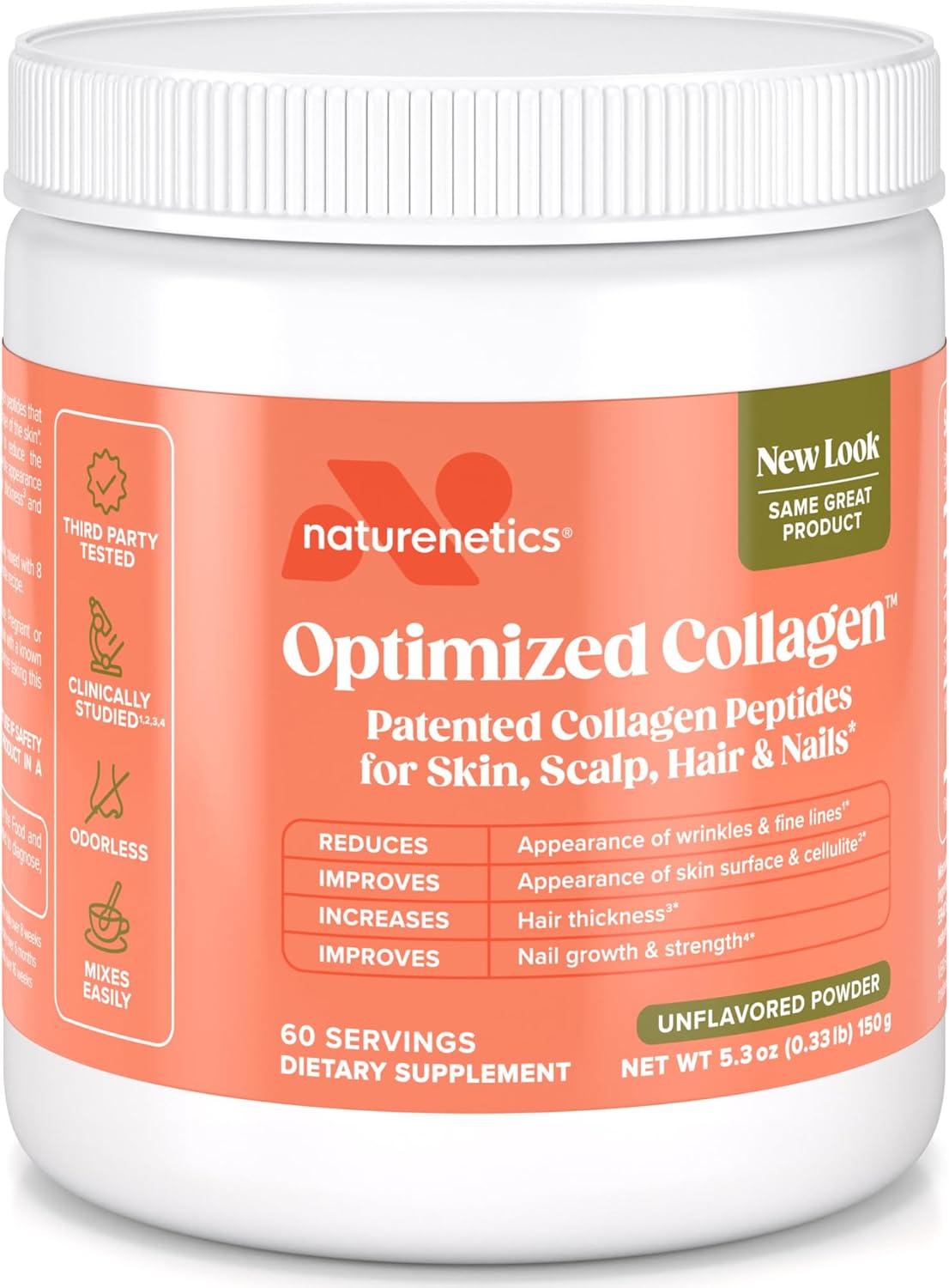 natural-hair-skin-nails-collagen-peptides-powder---patented-formula-for-youthful-skin-strong-hair---hormone-free-keto-friendly---unflavored---60-servings-1