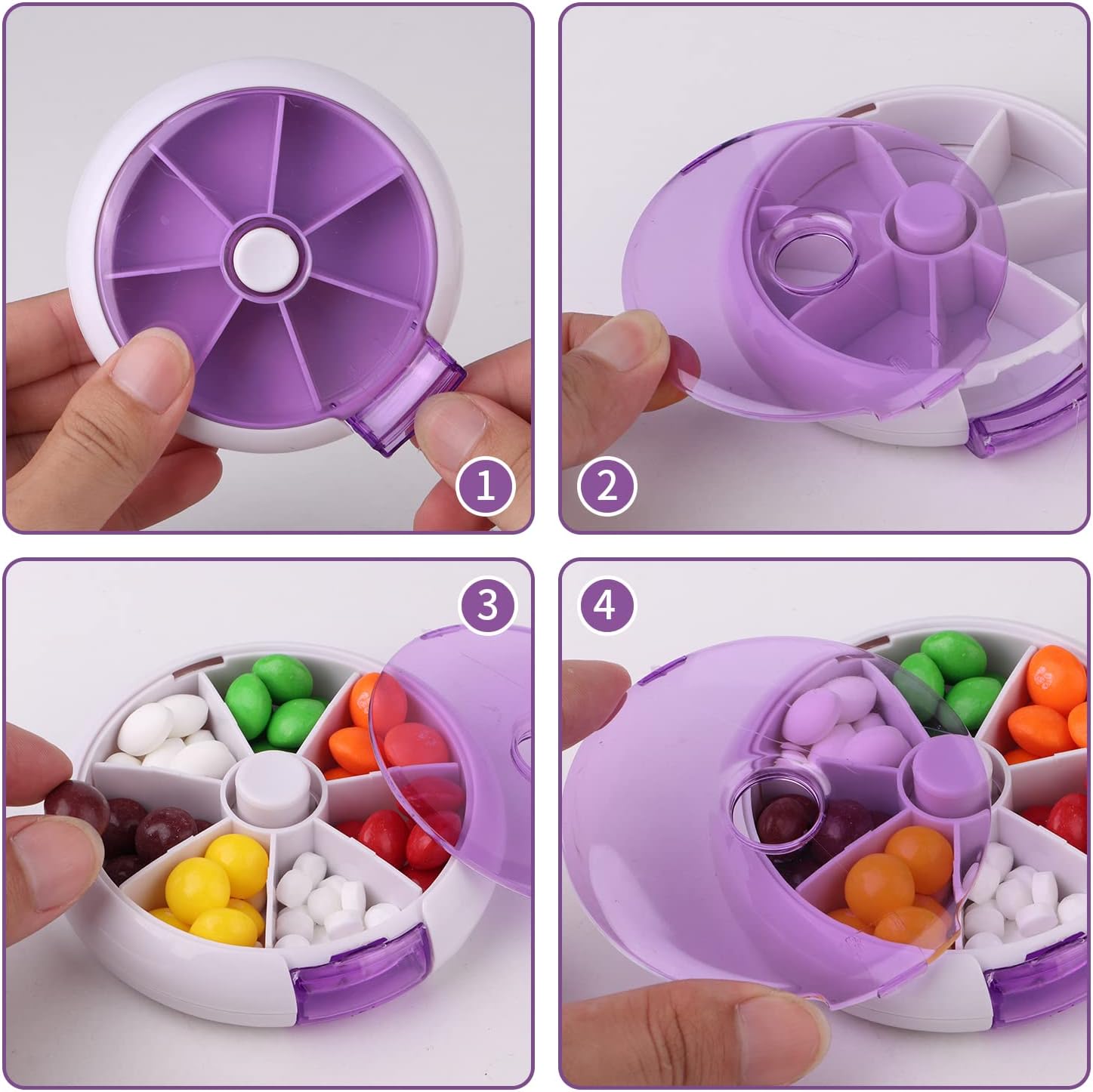 purple-cute-fruit-style-mini-pill-storage-box---portable-7-day-weekly-circular-shape-rotary-case-4