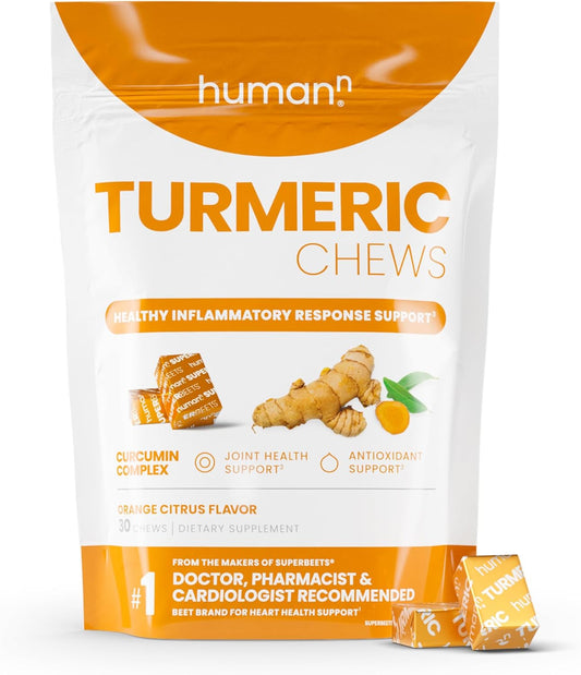 SuperBeets Makers Turmeric Chews - High Absorption Curcumin Complex - Orange Citrus - Joint Health Support - 30 Count - Espot.com.au