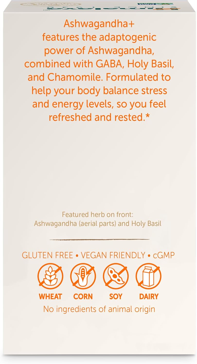 Himalaya Ashwagandha+ with GABA, Holy Basil & Chamomile - Stress Relief & Relaxation - Vegan, Gluten Free - 540mg, 60 Capsules - Espot.com.au