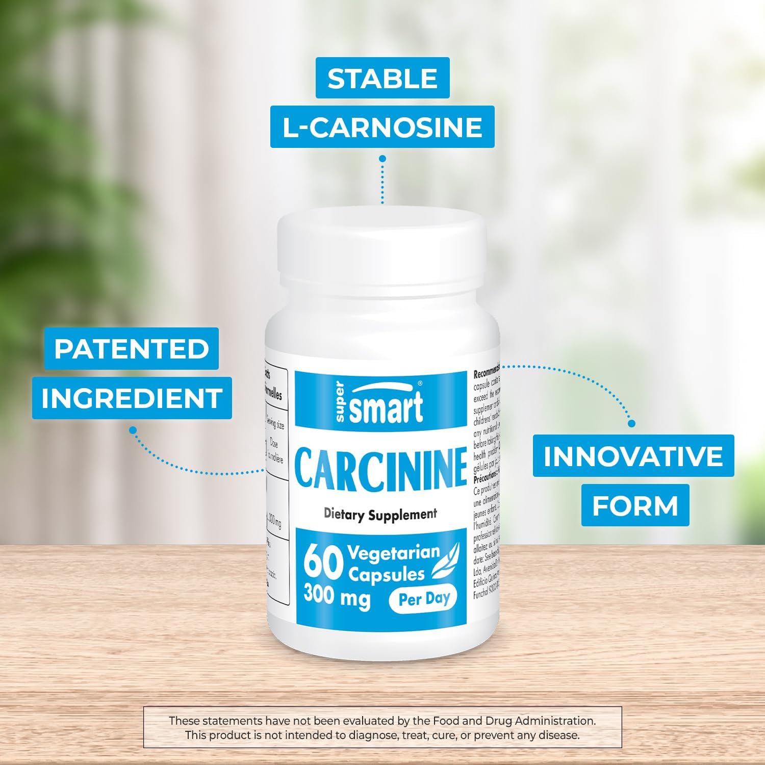 supersmart-carcinine-300mg-daily---patented-l-carnosine-supplement-non-gmo-gluten-free---60-veg-capsules-2