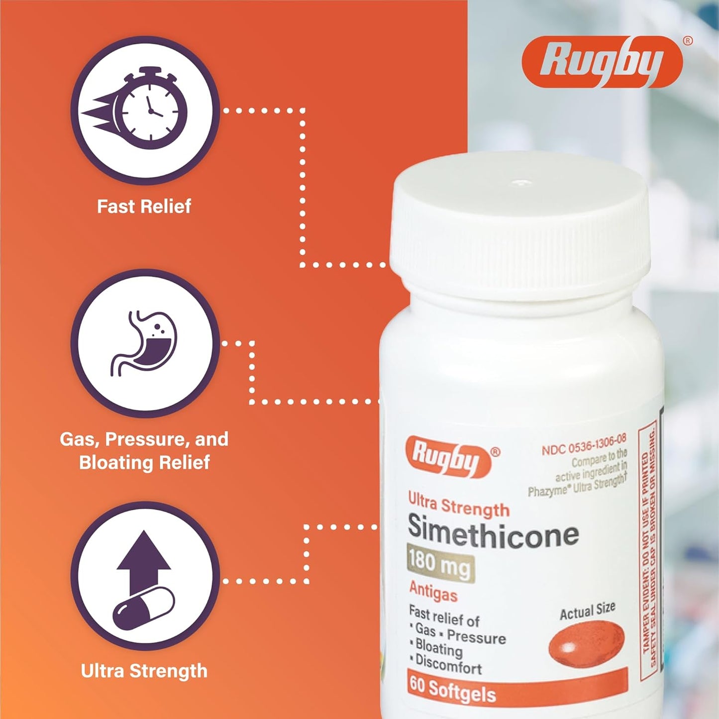 rugby-ultra-strength-simethicone-gas-relief-softgels---180mg-maximum-gas-relief-for-adults---anti-flatulence-bloating-aid---60-softgels-6-pack-4