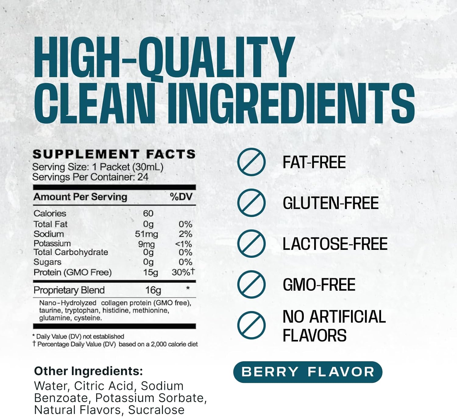 Berry Frog Fuel Power Regular Protein Shot - 15g Nano-Hydrolyzed Grass Fed Collagen, Post Workout, Gluten Free, Fat & Sugar Free, 22 Amino Acids, 0 Carbs - 24 Pack of 1 oz Packets - Espot.com.au