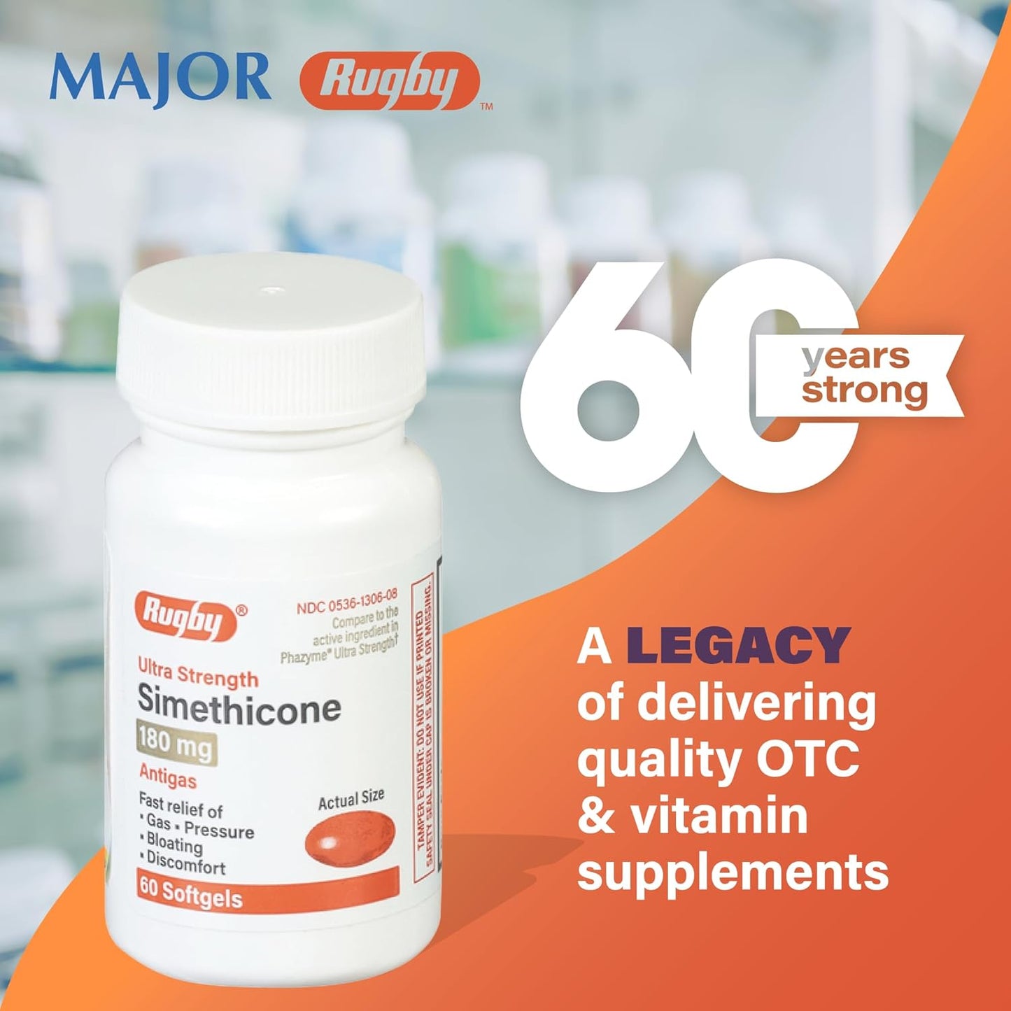 rugby-ultra-strength-simethicone-gas-relief-softgels---180mg-maximum-gas-relief-for-adults---anti-flatulence-bloating-aid---60-softgels-6-pack-2