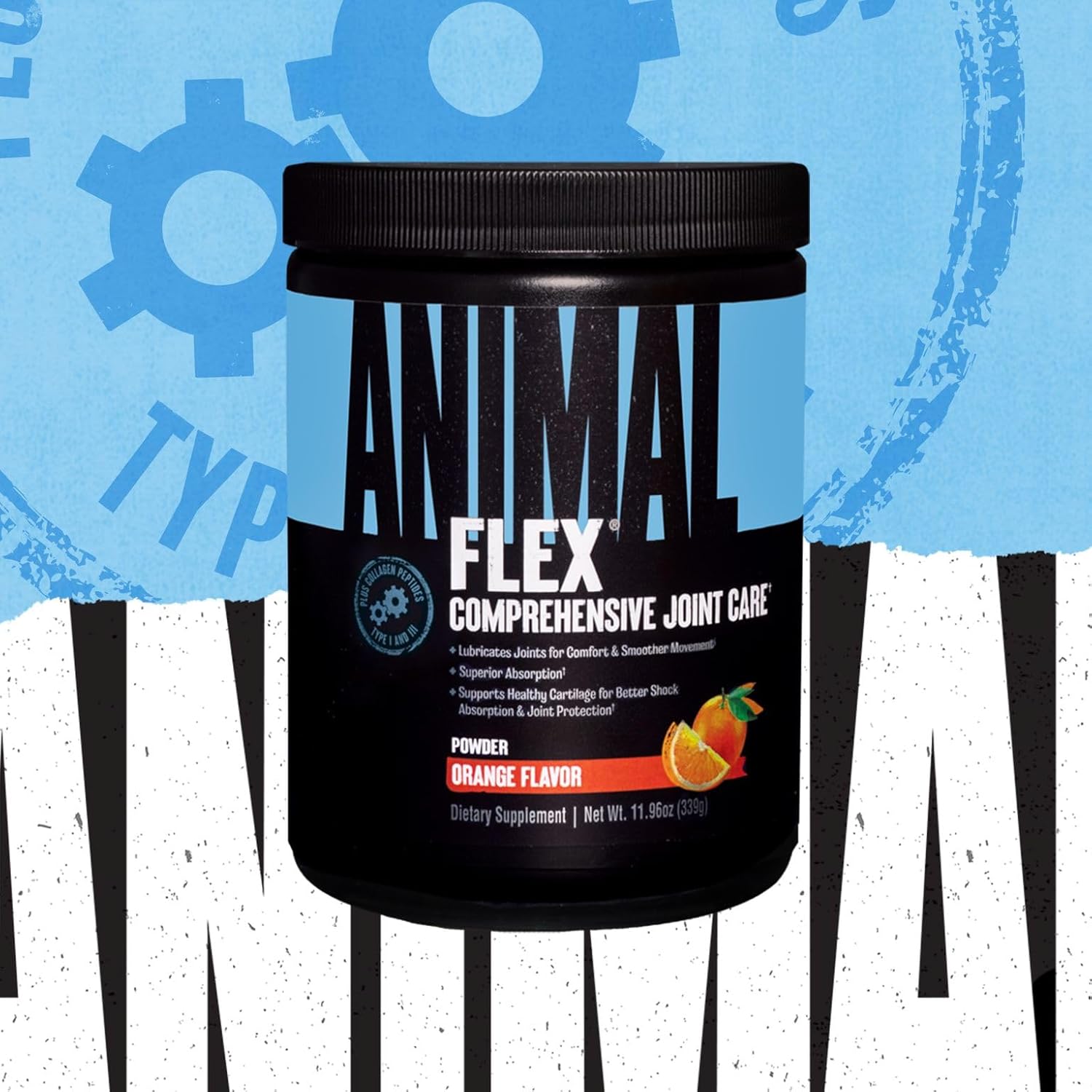Orange Flavored Animal Flex Powder - Joint Support Supplement with Turmeric, Glucosamine, Chondroitin, MSM, Collagen, Boswellia - Pain Relief, Muscle Repair, 30 Scoops - Espot.com.au