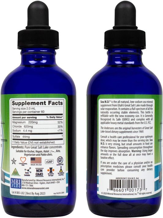 Anderson's Trace Minerals & Refill Pack - Economy Size for Family by Mineral Resources International, Inc. - Essential Mineral Supplements for the Whole Family - Espot.com.au