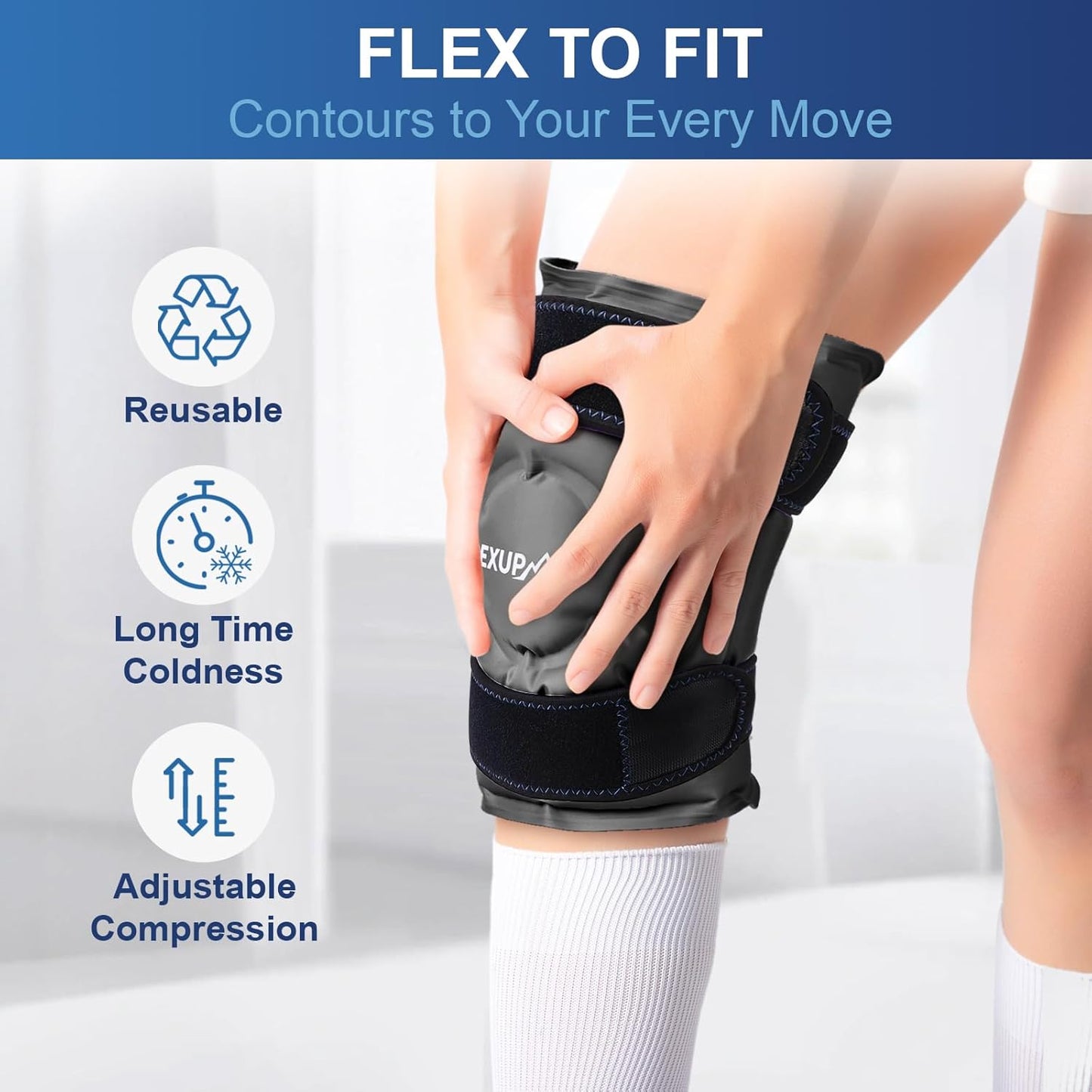 apexup-xxl-reusable-ice-pack-wrap-for-knee-pain-relief---flexible-gel-cold-pack-for-injuries---pain-relief-for-knee-back-shoulder-elbow-ankle-and-leg---black-1-pack-3