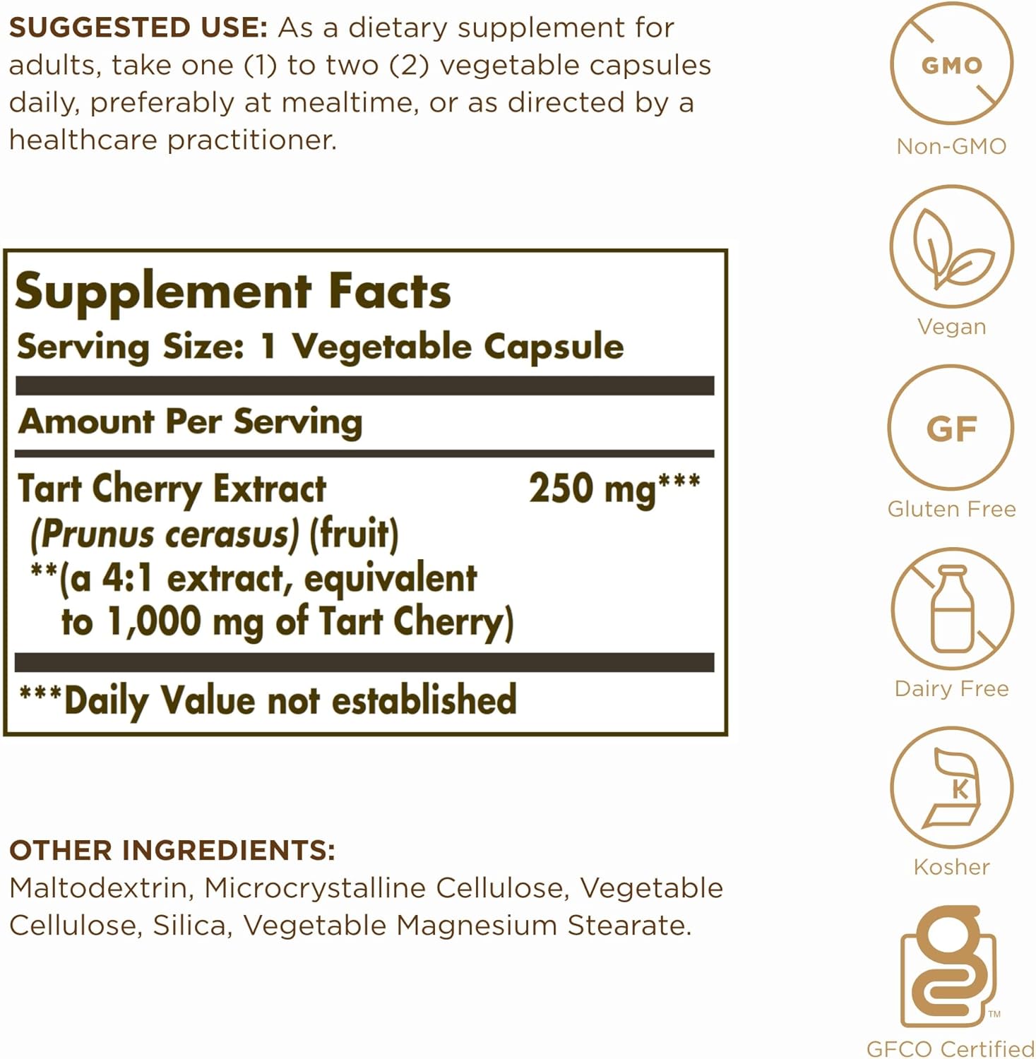 Solgar Tart Cherry Supplement - 180 Capsules, 2 Pack - Non-GMO, Vegan, Gluten-Free, Dairy-Free, Kosher - 180 Servings - Espot.com.au