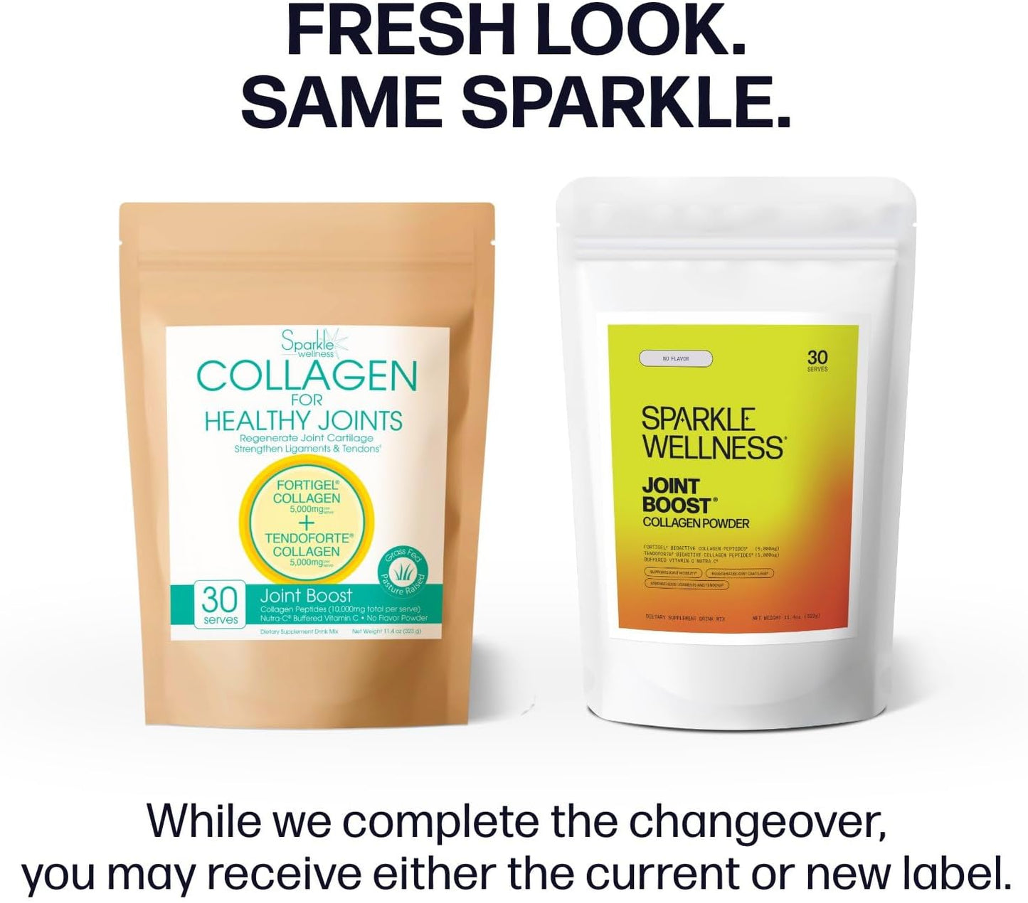 Joint Mobility Support Collagen Powder Supplement with FORTIGEL & TENDOFORTE Peptides - Sparkle Wellness Joint Boost (No Flavor) [30 Servings] - Espot.com.au
