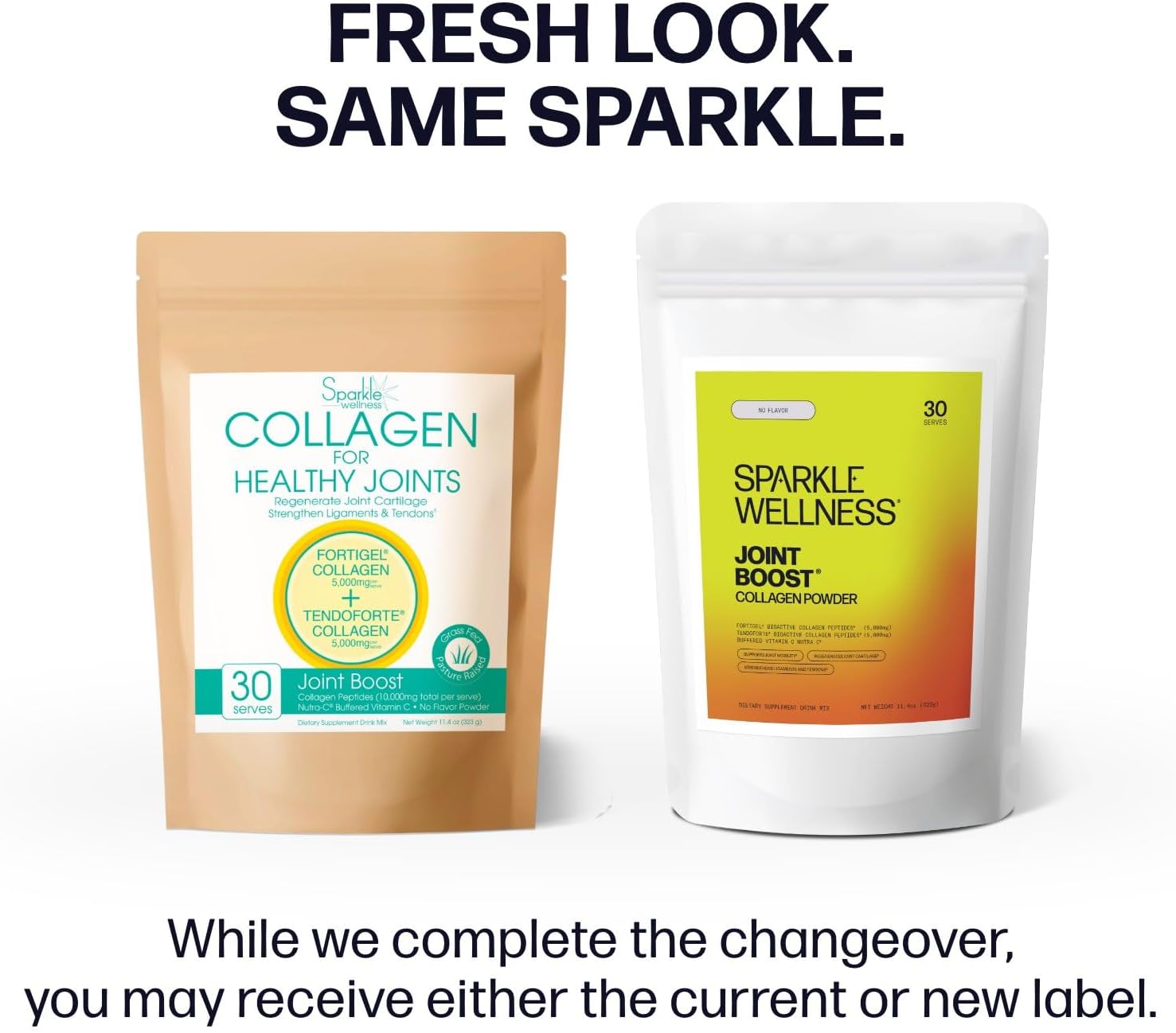 Joint Mobility Support Collagen Powder Supplement with FORTIGEL & TENDOFORTE Peptides - Sparkle Wellness Joint Boost (No Flavor) [30 Servings] - Espot.com.au