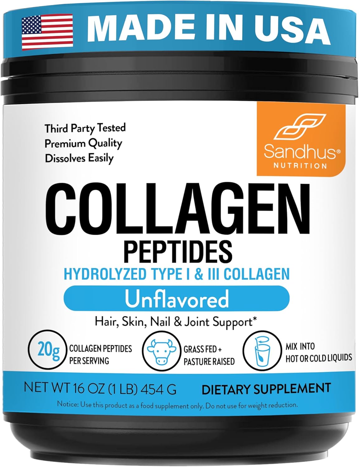 sandhus-l-glutamine-powder-500g-collagen-peptides-powder-combo---100-servings-supports-muscle-gut-skin-hair-nails-joints-bones---large-size-3-month-supply-5