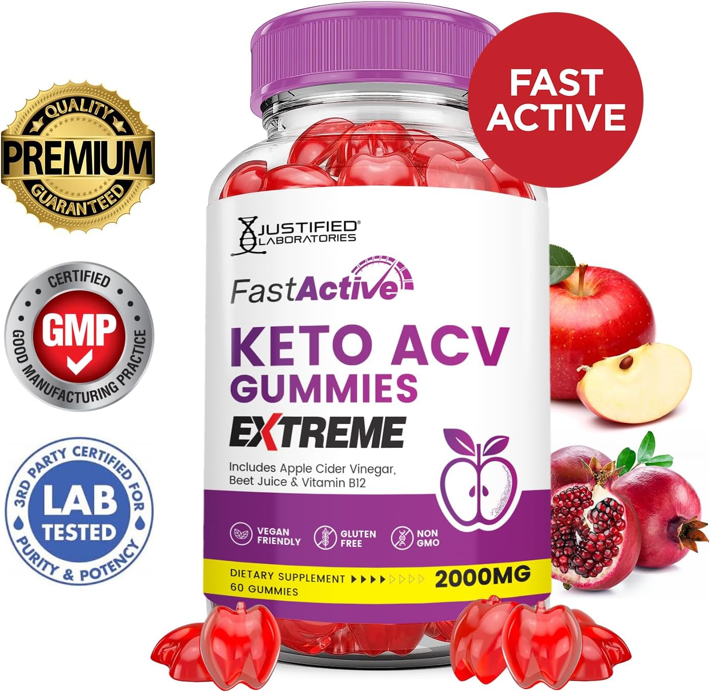 fast-active-keto-acv-gummies-3-pack---2000mg-extreme-formula-with-pomegranate-beet-juice-powder-b12---vegan-non-gmo---180-gummies-by-justified-laboratories-2